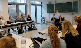 Beim BOGY-Tag gab es hilfreiche Tipps zur Berufswahl und Bewerbung, beispielsweise von Bianca Erb von der Mannheimer Polizei.