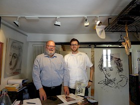 Museumsleiter Peter Brunner mit Thomas Cranshaw.