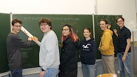 Sie traten erfolgreich bei den Mathe-Tagen der Universität Mannheim und Heidelberg an: Sebastian Conrad, Eike Janson, Amy Huang, Neele Binder, Vincent Birkel und Timo Vetter.